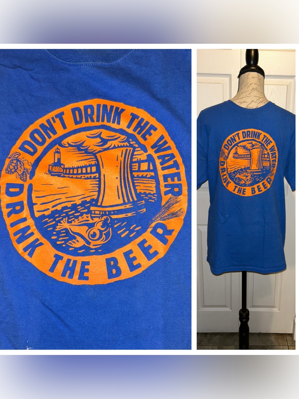 Shoreline Brewery Midwest Beer Michigan City Indiana Cotton Unisex T-Shirt Sz M